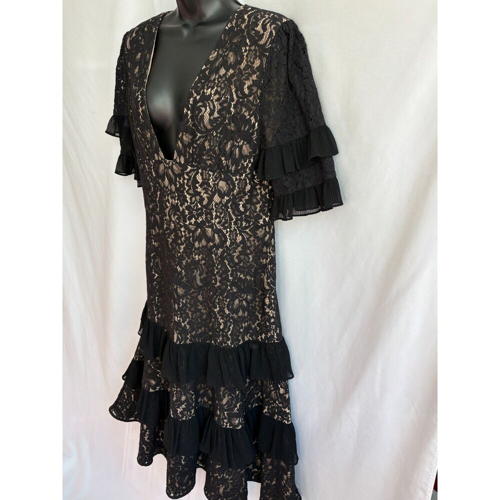 Elegant Black Lace Dress - Picture 4 of 12